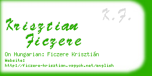 krisztian ficzere business card